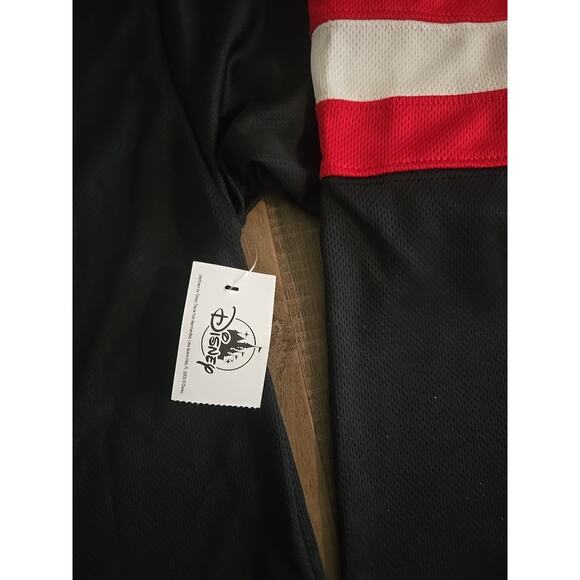Disney Parks Mickey Red Black Hockey Jersey Adult XL NWT 2025 Disneyland - Picture 3 of 15